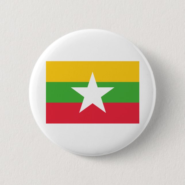Bóton Redondo 5.08cm Bandeira de Mianmar (Frente)