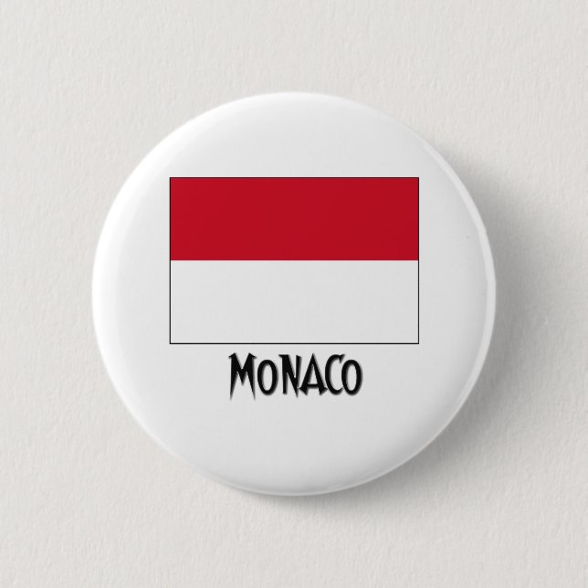 Bóton Redondo 5.08cm Bandeira de Monaco (Frente)