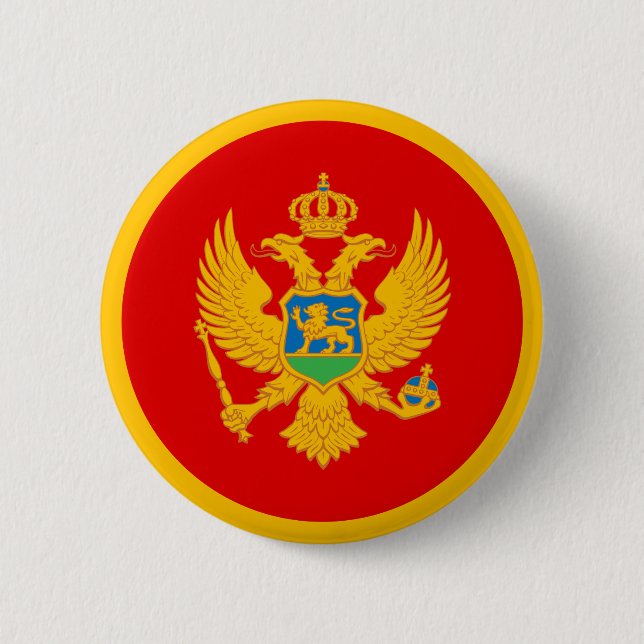 Bóton Redondo 5.08cm Bandeira de Montenegro (Frente)