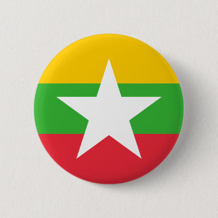 Bóton Redondo 5.08cm Bandeira de Myanmar