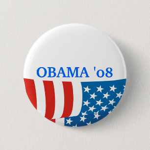 Bóton Redondo 5.08cm Bandeira de Obama '08