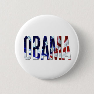 Bóton Redondo 5.08cm Bandeira de Obama América