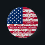 Bóton Redondo 5.08cm Bandeira de Obama do voto<br><div class="desc">Apoie-o presidente local</div>