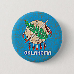 BÓTON REDONDO 5.08CM BANDEIRA DE OKLAHOMA