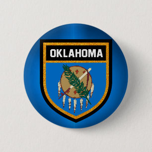 Bóton Redondo 5.08cm Bandeira de Oklahoma