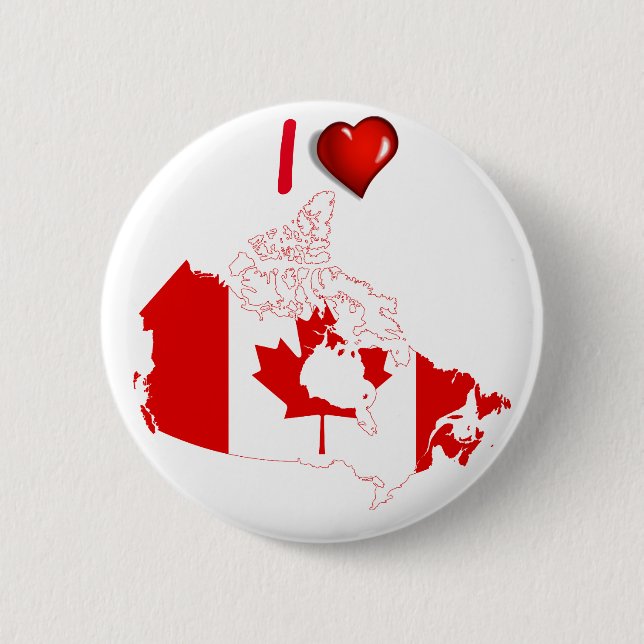 Bóton Redondo 5.08cm Bandeira de país canadense (Frente)