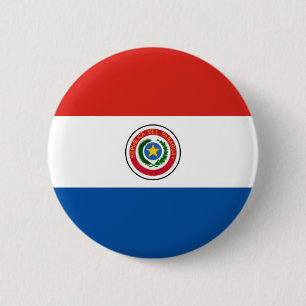 Bóton Redondo 5.08cm Bandeira de Paraguai