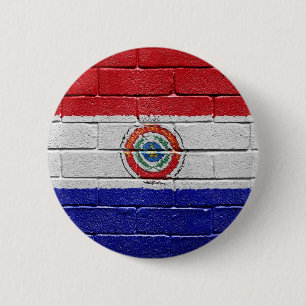 Bóton Redondo 5.08cm Bandeira de Paraguai