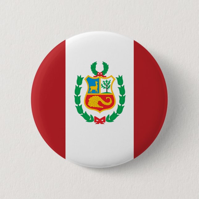 Bóton Redondo 5.08cm Bandeira de Peru (Frente)