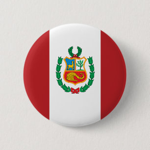 Bóton Redondo 5.08cm Bandeira de Peru