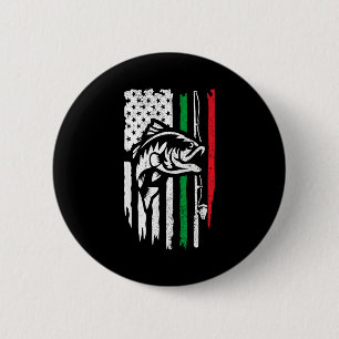 Bóton Redondo 5.08cm Bandeira de Pesca Italiana Americana Para Pescador