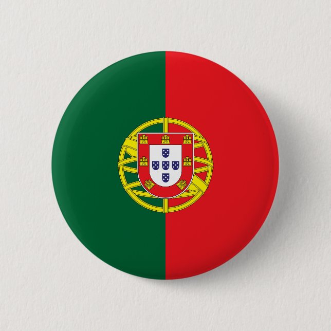 Bóton Redondo 5.08cm Bandeira de Portugal (Frente)