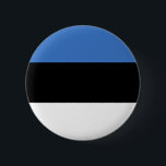 Bóton Redondo 5.08cm Bandeira de produtos de Estónia<br><div class="desc">A bandeira de Estónia em t-shirt,  presentes,  canecas.  Mostre seu orgulho estónio com uma camisa de t que ostenta a bandeira estónia em azul,  no branco e no preto.  Personalize seus produtos adicionando o texto,  elementos moventes ao redor,  mudando cores. Faça-os especiais!</div>