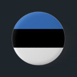 Bóton Redondo 5.08cm Bandeira de produtos de Estónia<br><div class="desc">A bandeira de Estónia em t-shirt,  presentes,  canecas.  Mostre seu orgulho estónio com uma camisa de t que ostenta a bandeira estónia em azul,  no branco e no preto.  Personalize seus produtos adicionando o texto,  elementos moventes ao redor,  mudando cores. Faça-os especiais!</div>