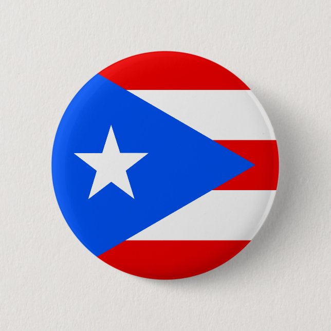 Bóton Redondo 5.08cm Bandeira de Puerto Rico (Frente)