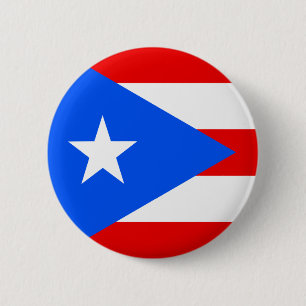 Bóton Redondo 5.08cm Bandeira de Puerto Rico