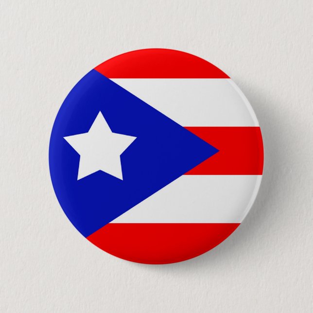 Bóton Redondo 5.08cm Bandeira de Puerto Rico (Frente)