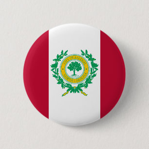 Bóton Redondo 5.08cm Bandeira de Raleigh, Botão Pinback da Carolina do