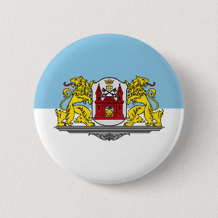 Bóton Redondo 5.08cm Bandeira de Riga, Botão Pinback Letão