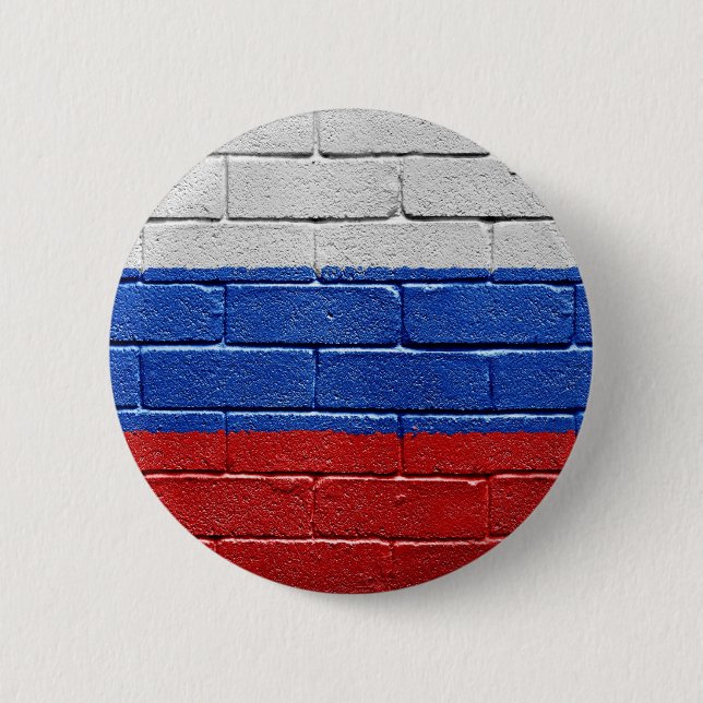 Bóton Redondo 5.08cm Bandeira de Rússia (Frente)