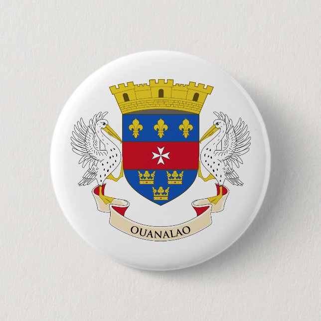 Bóton Redondo 5.08cm Bandeira de São Bartolomeu (Frente)