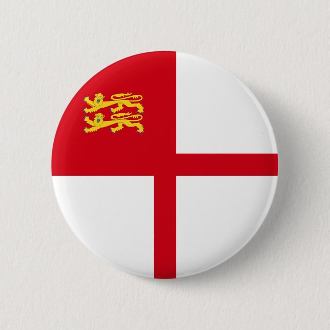 Bóton Redondo 5.08cm Bandeira de Sark (Frente)