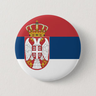 Bóton Redondo 5.08cm Bandeira de Serbia
