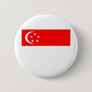 Bóton Redondo 5.08cm Bandeira de Singapore
