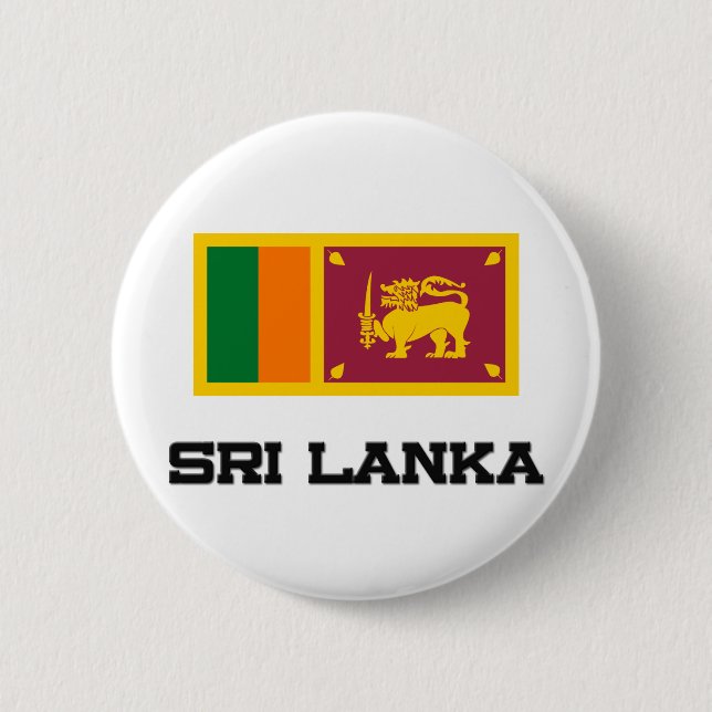 Bóton Redondo 5.08cm Bandeira de Sri Lanka (Frente)