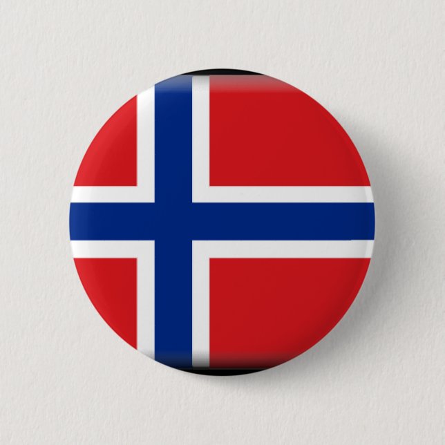 Bóton Redondo 5.08cm Bandeira de Svalbard (Noruega) (Frente)
