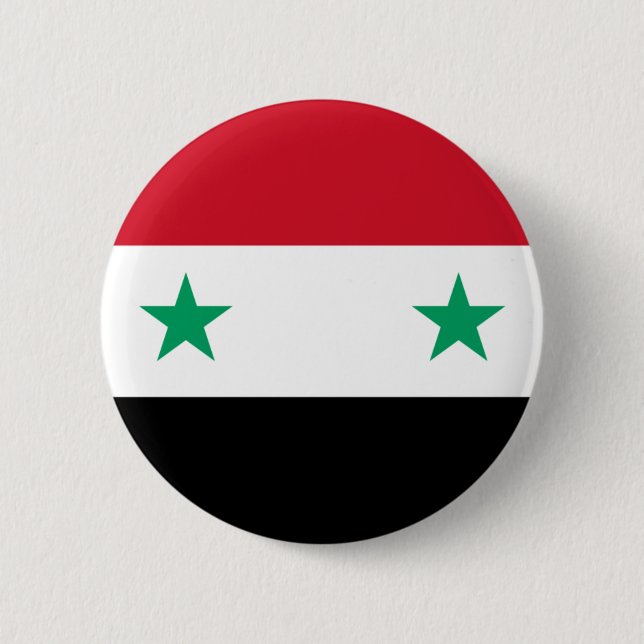 Bóton Redondo 5.08cm Bandeira de Syria (Frente)
