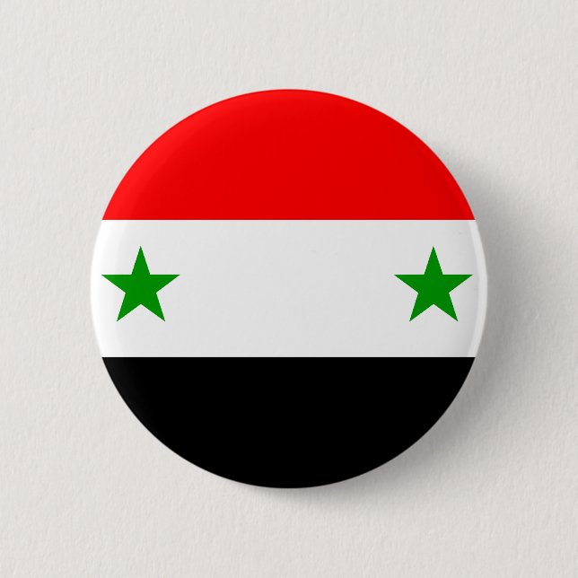 Bóton Redondo 5.08cm Bandeira de Syria (Frente)
