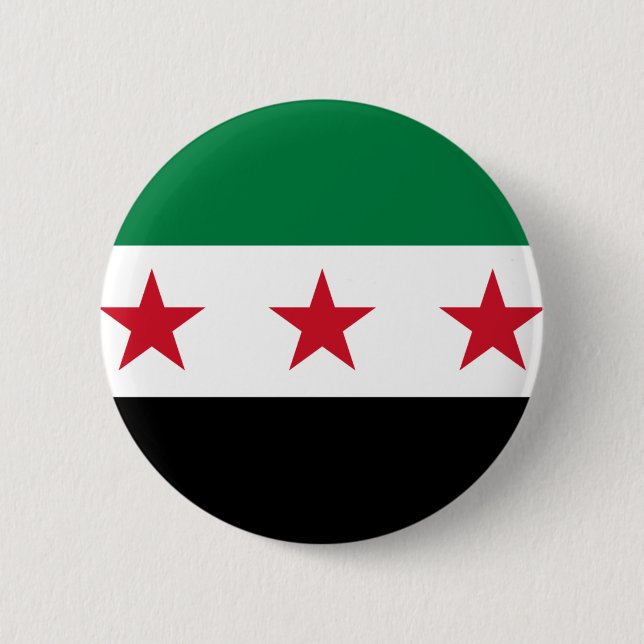 Bóton Redondo 5.08cm Bandeira de Syria - bandeira síria da (Frente)