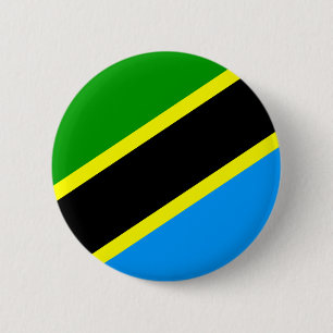 Bóton Redondo 5.08cm Bandeira de Tanzânia
