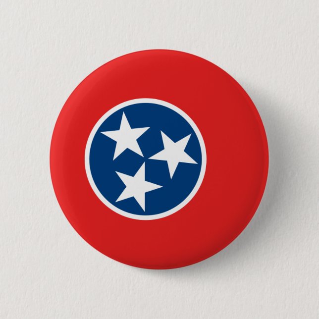 Bóton Redondo 5.08cm Bandeira de Tennessee (Frente)