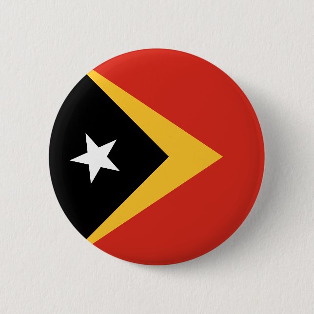 Bóton Redondo 5.08cm Bandeira de Timor Leste (Frente)