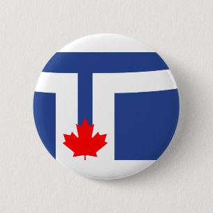 Bóton Redondo 5.08cm Bandeira de Toronto, Botão Ontário