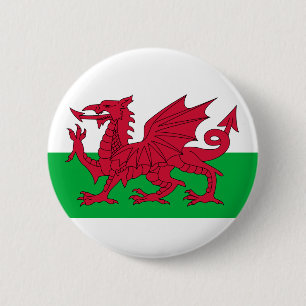 Bóton Redondo 5.08cm bandeira de wales