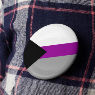 Bóton Redondo 5.08cm Bandeira Demisexual Arco-Íris Orgulho da Diversida