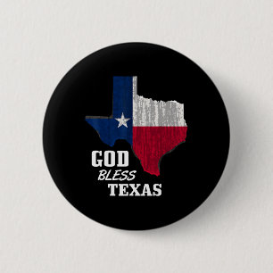 Bóton Redondo 5.08cm Bandeira Deus Abençoe o Texas Dia da Independência