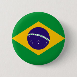 Bóton Redondo 5.08cm Bandeira do Brasil