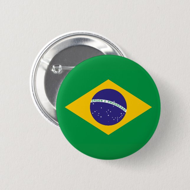 Bóton Redondo 5.08cm Bandeira do Brasil (Frente & Verso)