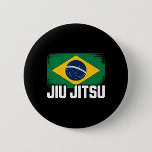 Bóton Redondo 5.08cm Bandeira do Brasil Para Amantes de Jiu Jitsu Brasi