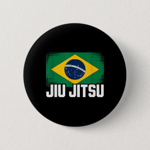 Bóton Redondo 5.08cm Bandeira do Brasil Para Amantes de Jiu Jitsu Brasi
