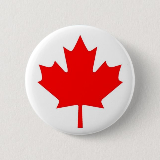 Bóton Redondo 5.08cm Bandeira do Canadá (Frente)