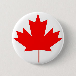 Bóton Redondo 5.08cm Bandeira do Canadá, Feliz Dia do Canadá