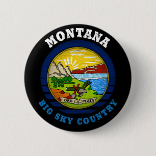 BÓTON REDONDO 5.08CM BANDEIRA DO ESTADO DO CÉU MONTANA GRANDE