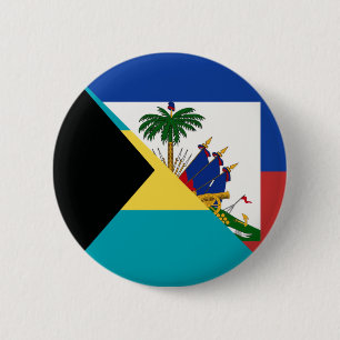 Bóton Redondo 5.08cm Bandeira do Haiti Bahamas Bandeira de Half Haiti