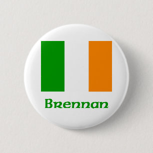 Bóton Redondo 5.08cm Bandeira do irlandês de Brennan