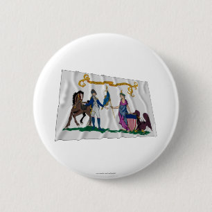 Bóton Redondo 5.08cm Bandeira do Lifeguard de Washington